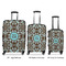 Floral Luggage Bags all sizes - With Handle