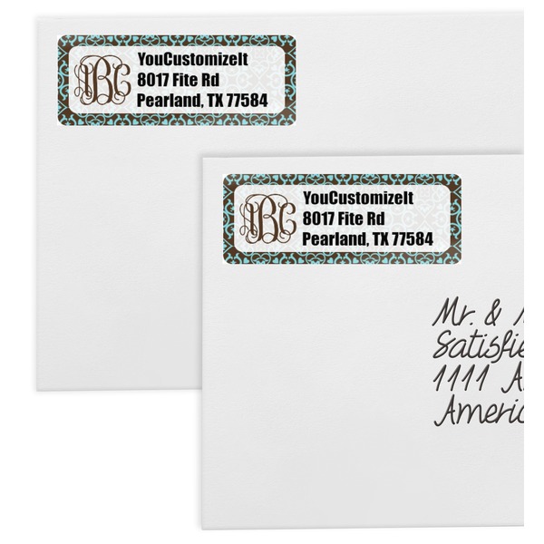 Floral Mailing Labels - Double Stack Close Up
