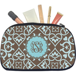 Floral Makeup / Cosmetic Bag - Medium (Personalized)