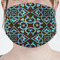 Floral Mask - Pleated (new) Front View on Girl