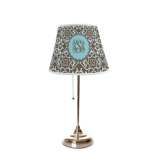 Floral Poly Film Empire Lampshade - On Stand