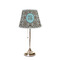 Floral Poly Film Empire Lampshade - On Stand