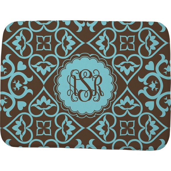 Custom Floral Memory Foam Bath Mat - 48"x36" (Personalized)