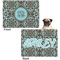 Floral Microfleece Dog Blanket - Regular - Front & Back