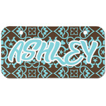 Floral Mini/Bicycle License Plate (2 Holes) (Personalized)