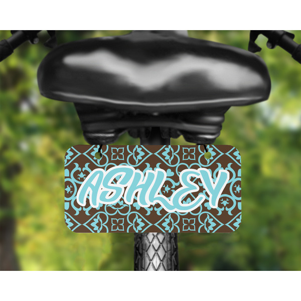 Floral Mini License Plate on Bicycle - LIFESTYLE Two holes
