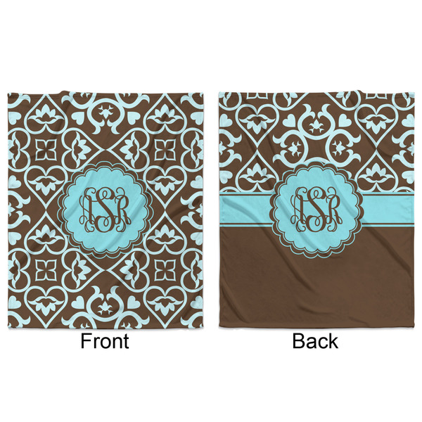 Floral Minky Blanket - 50"x60" - Double Sided - Front & Back