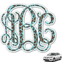 Floral Monogram Car Decal (Personalized)