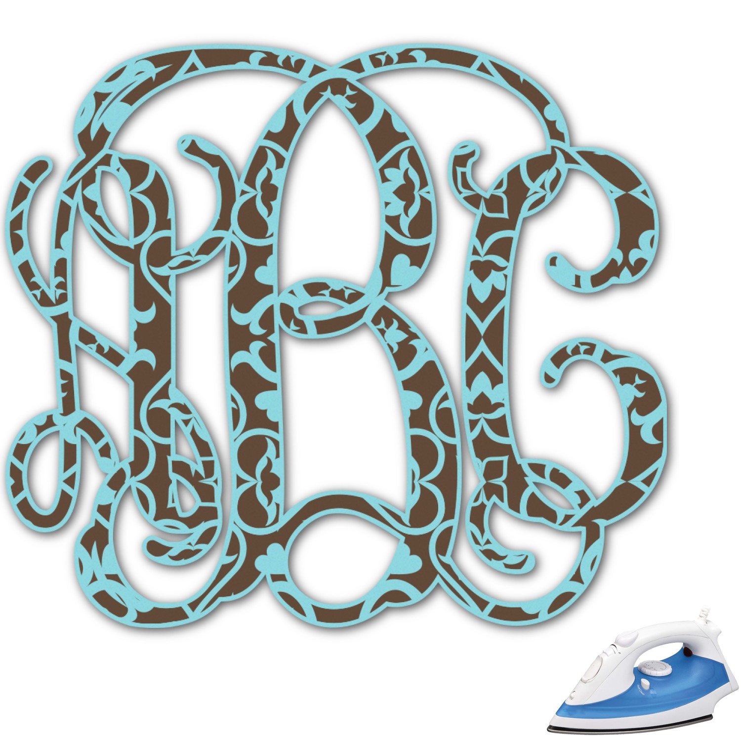 Custom Floral Monogram Iron On Transfer (Personalized) | YouCustomizeIt