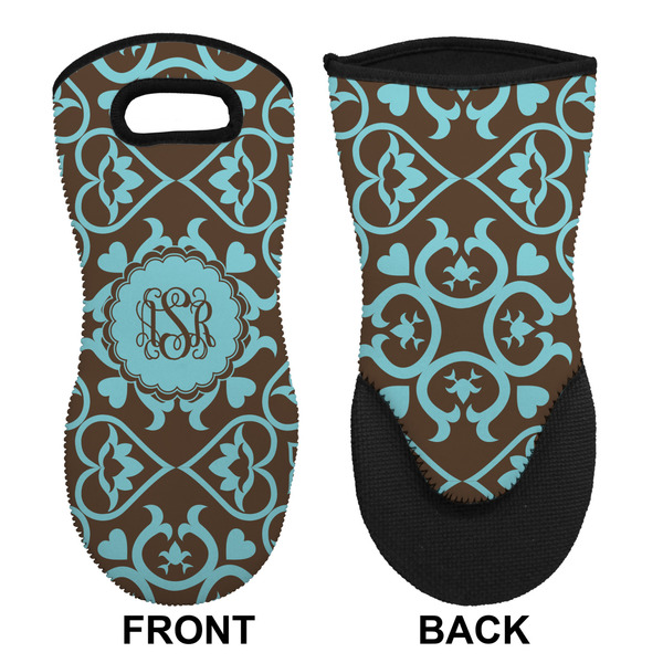 Floral Neoprene Oven Mitt (Front & Back)