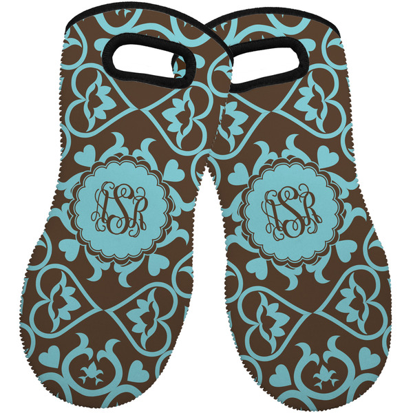 Floral Neoprene Oven Mitt -Set of 2 - Front
