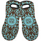 Floral Neoprene Oven Mitts - Set of 2 w/ Monogram