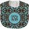Floral Velour Baby Bib w/ Monogram