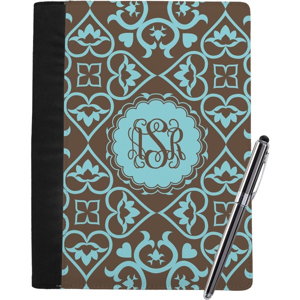 Custom Floral Notebook Padfolio - Large w/ Monogram
