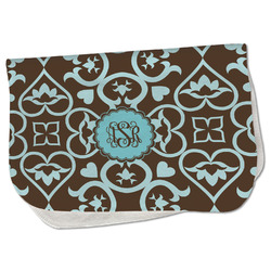 Floral Burp Cloth - Fleece w/ Monogram