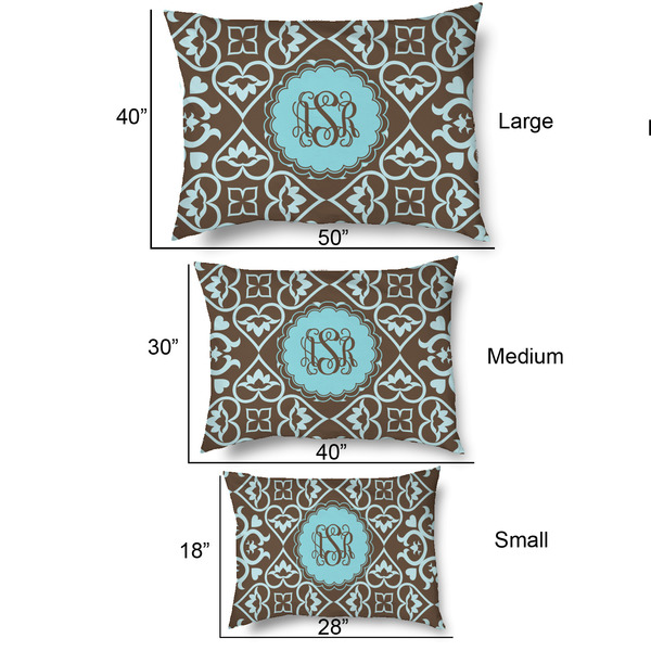 Floral Outdoor Dog Beds - SIZE CHART