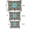 Floral Outdoor Dog Beds - SIZE CHART