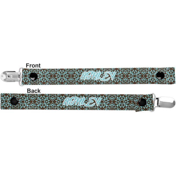 Floral Pacifier Clip - Front and Back