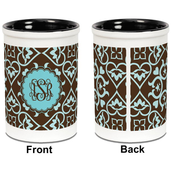 Floral Pencil Holder - Black - approval