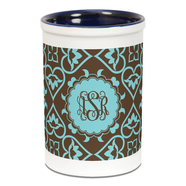 Floral Pencil Holder - Blue
