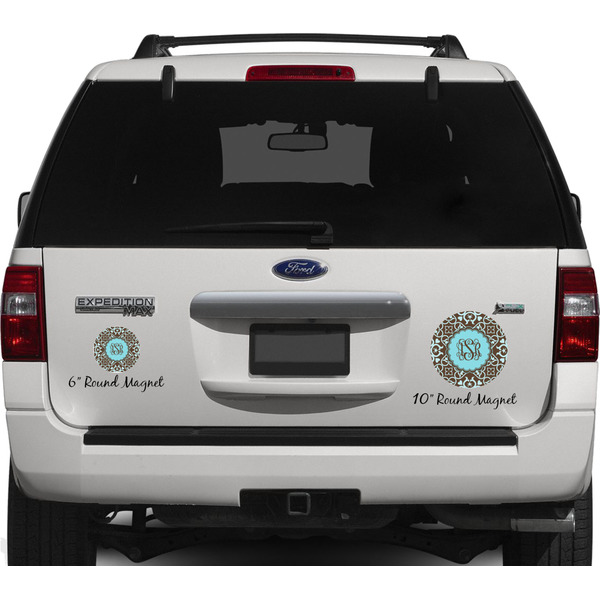 Floral Personalized Car Magnets on Ford Explorer