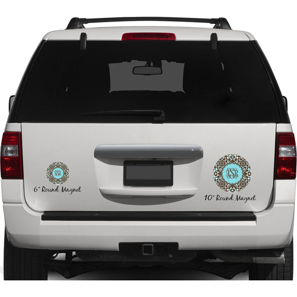 Floral Personalized Car Magnets on Ford Explorer