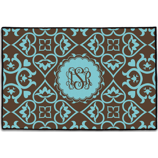 Floral Personalized Door Mat - 36x24 (APPROVAL)