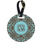 Floral Personalized Round Luggage Tag