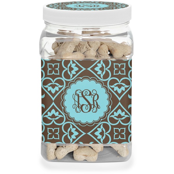 Custom Floral Dog Treat Jar (Personalized)