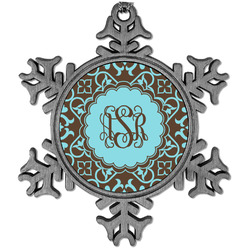 Floral Vintage Snowflake Ornament (Personalized)