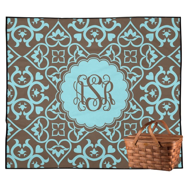 Custom Floral Outdoor Picnic Blanket (Personalized)