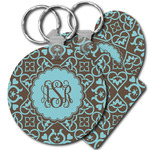 Floral Plastic Keychain (Personalized)