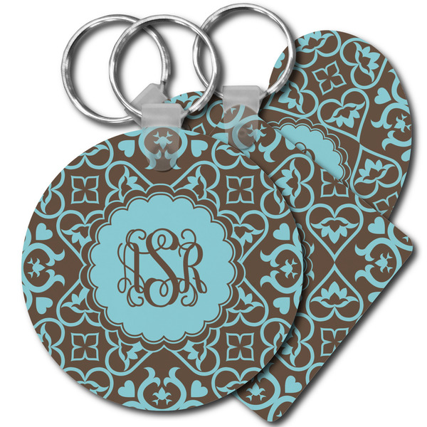 Custom Floral Plastic Keychain (Personalized)