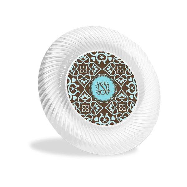 Custom Floral Plastic Party Appetizer & Dessert Plates - 6" (Personalized)