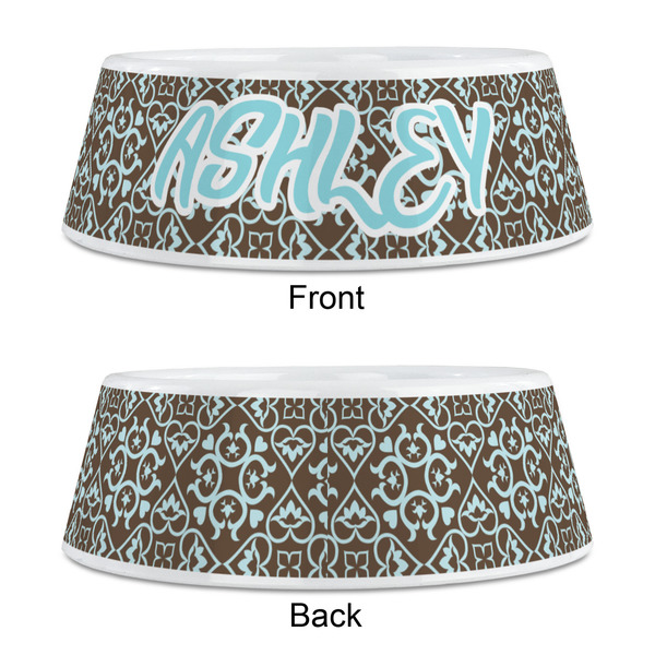 Floral Plastic Pet Bowls - Medium - APPROVAL