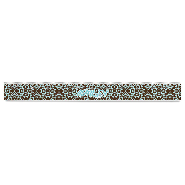 Floral Plastic Ruler - 12" - FRONT