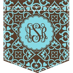 Floral Iron On Faux Pocket (Personalized)