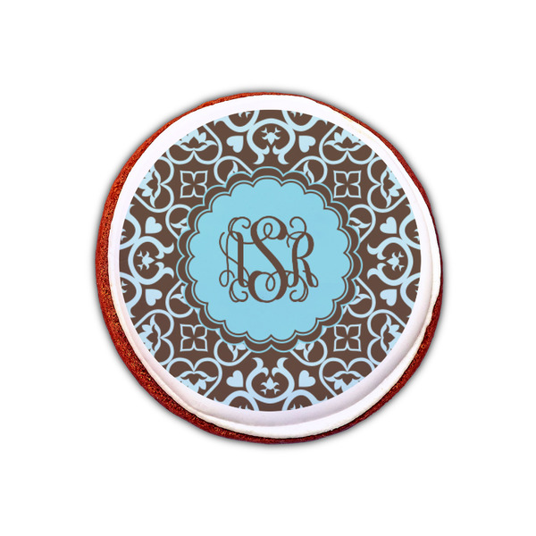 Floral Printed Icing Circle - XSmall - On Cookie