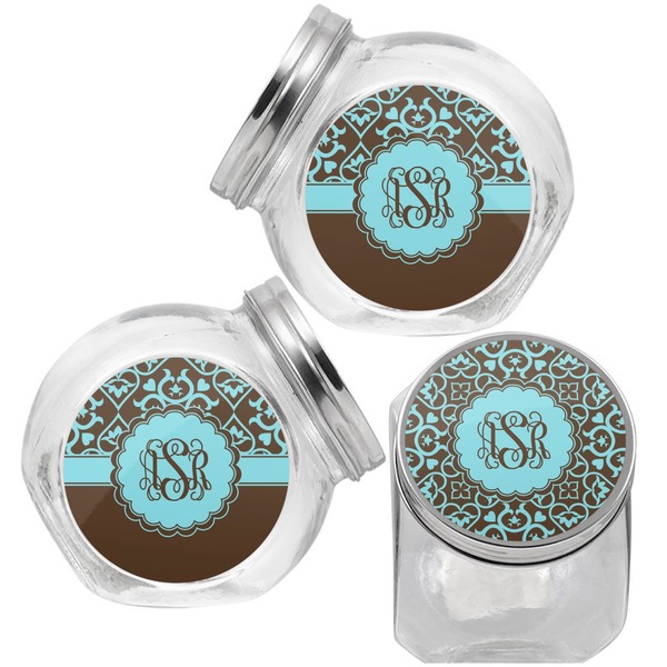 Floral Puppy Treat Jar - Top Left Right