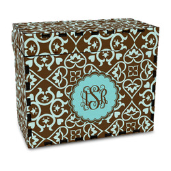 Floral Wood Recipe Box - Full Color Print (Personalized)