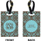 Floral Rectangle Luggage Tag (Front + Back)