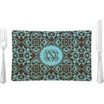 Floral Rectangular Glass Lunch / Dinner Plate - Single or Set (Personalized)
