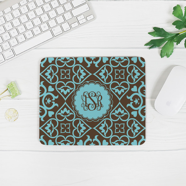 Floral Rectangular Mouse Pad - LIFESTYLE 2