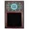 Floral Red Mahogany Sticky Note Holder - Flat