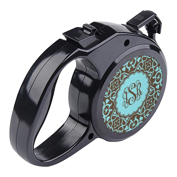 Floral Retractable Dog Leash - Angle