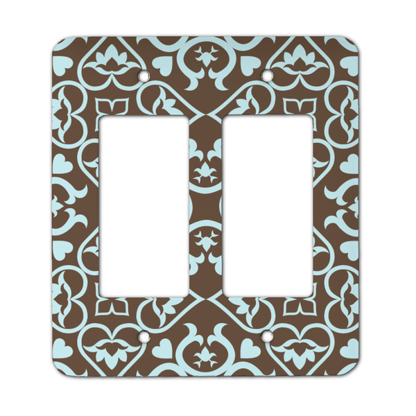 Custom Floral Rocker Style Light Switch Cover - Two Switch