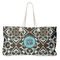 Floral Large Rope Tote Bag - Front View