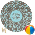 Floral Round Beach Towel (Personalized)