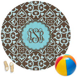 Floral Round Beach Towel (Personalized)