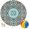 Floral Round Beach Towel (Personalized)